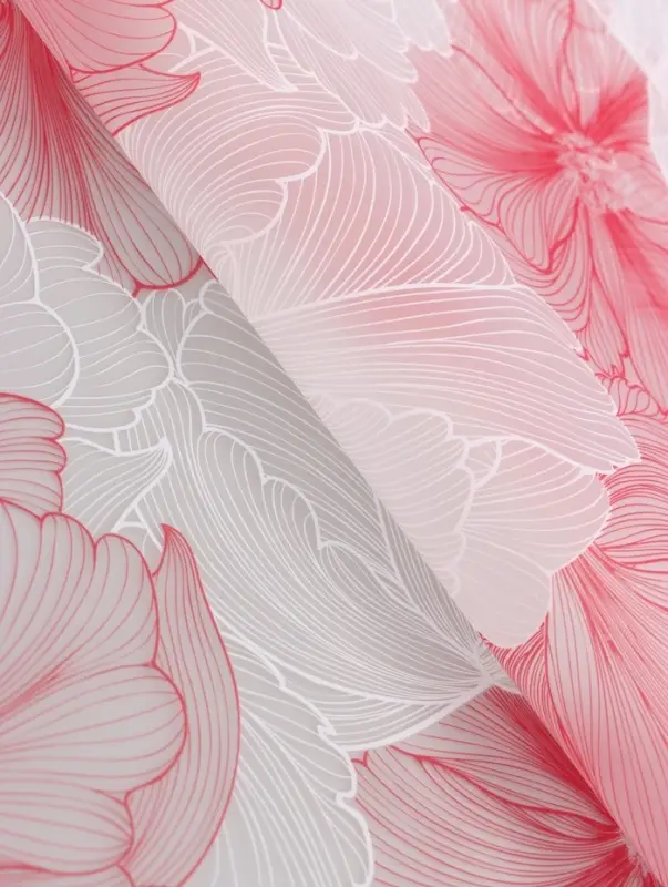 Пленка флористическая для цветов, &laquo;Акварельный эскиз&raquo;, розовая, 57&times;57 см