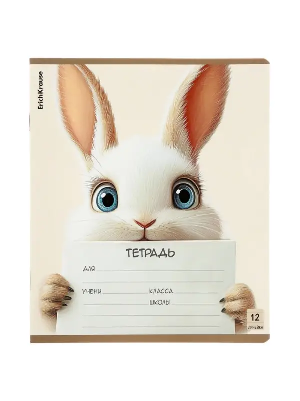 Тетрадь 12 листов в линейку ErichKrause Note Friends, МИКС