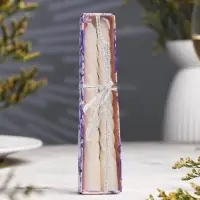 Набор свечей ароматических витых, 1.5&times;15 см, 2 шт., жасмин