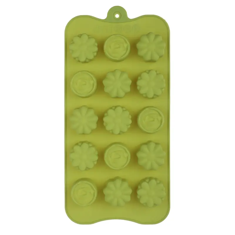 VETTA Форма силиконовая для шоколада и льда 15 ячеек, 21x10x1,6см "Шоколадка", 3 цвета