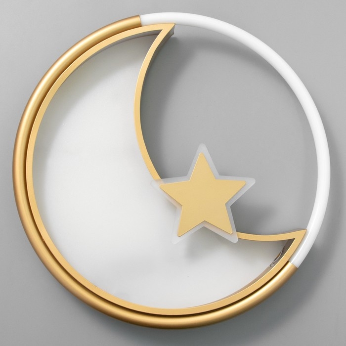 Люстра с ПДУ 2221/1 LED 110Вт диммер золото 48х48х7 см BayerLux