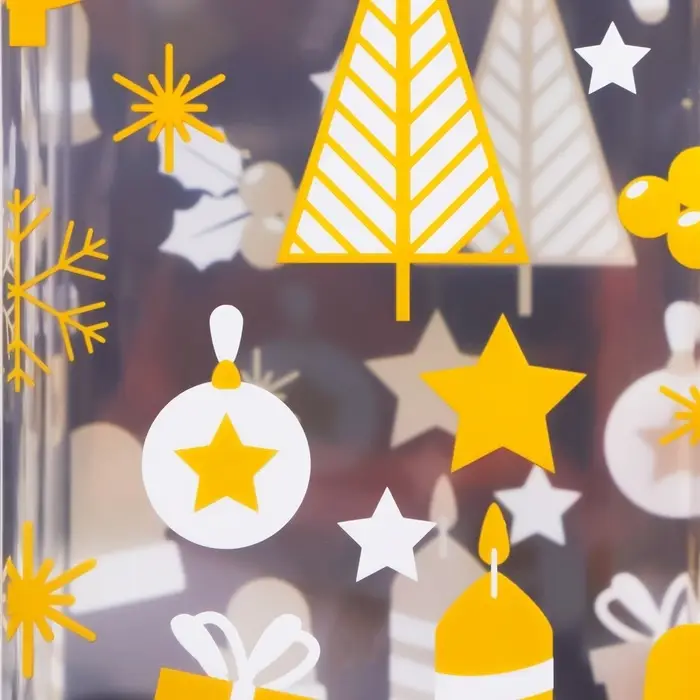 Коробка подарочная новогодняя складная ПВХ «Ёлочки» 9×9×13 см Коробка подарочная новогодняя складная ПВХ «Ёлочки» 9×9×13 см