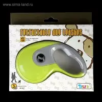 Рулетка DIIL, 3 м, до 10 кг, лента, прорезиненная ручка, зелёная