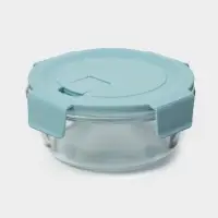 Контейнер для хранения продуктов Доляна Cook and Freeze, 370 мл, 13.5&times;6 см, с крышкой, жаропрочное стекло, МИКС