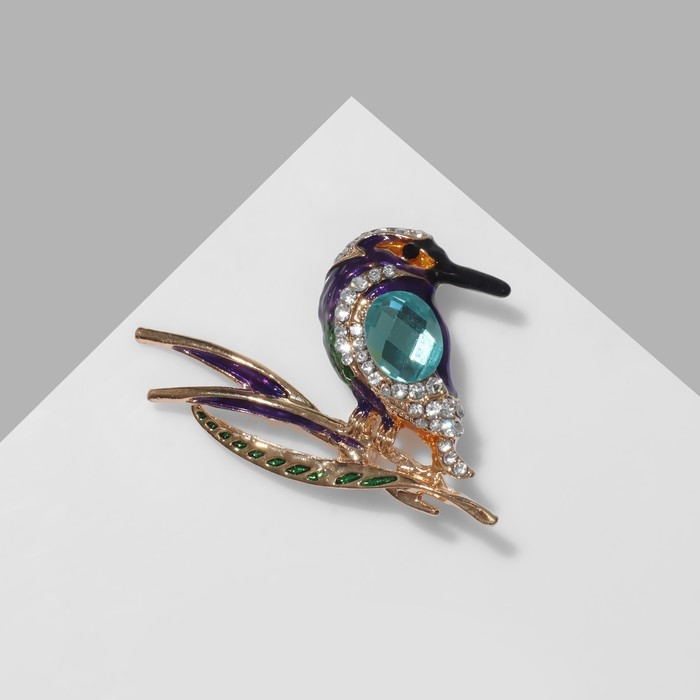 Брошь «Птица» Лори, цветная в золоте Брошь «Птица» Лори, цветная в золоте