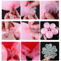 Фиксатор для шаров &laquo;Цветок&raquo;, 6.5 см, прозрачный, набор 10 шт.