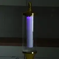 Башня пивная &laquo;Петронас&raquo;, 3 л, колба для льда, подсветка, 2 батарейки AG3, пластик, золотистая