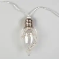 Гирлянда &laquo;Нить&raquo; 3 м с насадками &laquo;Лампочки капля&raquo;, IP20, прозрачная нить, 80 LED, свечение белое, 8 режимов, 220 В