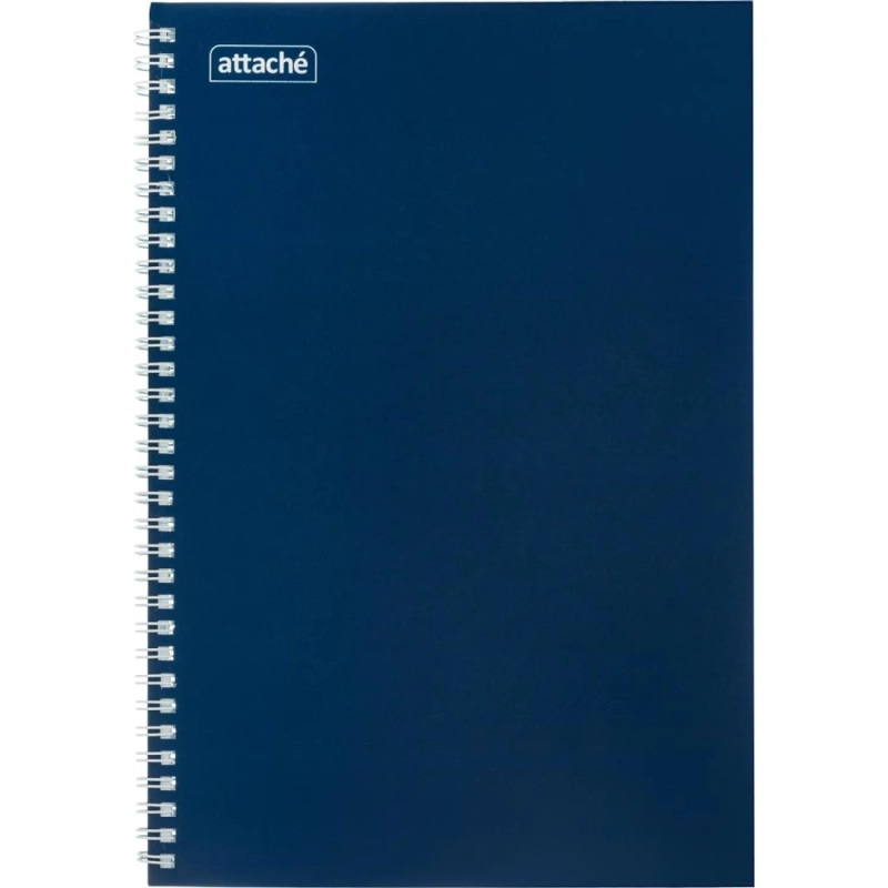 Бизнес-тетрадь А4 80л  ATTACHE, спираль,синий, блок 60г, обложка 215г