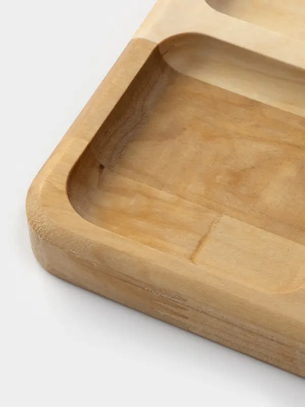 Менажница Доляна &laquo;Комо&raquo;, 18&times;18&times;1.8 см, 4 секции, дерево берёза, пропитана маслом