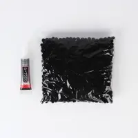 Игрушка помпонами "Медведь" цвет черный ТМП