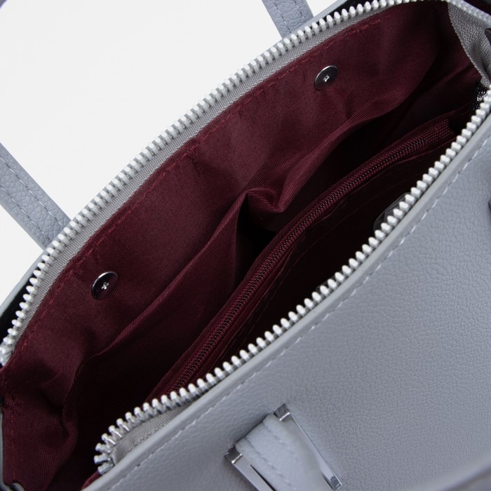 Сумка женская тоут на молнии, цвет голубой