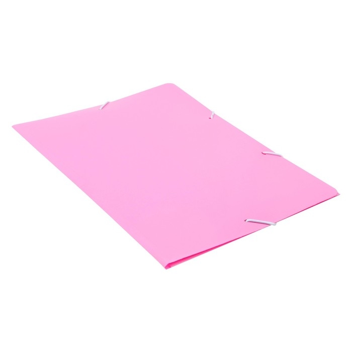 Папка на резинке А4, 500 мкм, Calligrata, Pastel, корешок 20 мм, до 150 листов, тиснение  Папка на резинке А4, 500 мкм, Calligrata, Pastel, корешок 20 мм, до 150 листов, тиснение "песок", фламинго