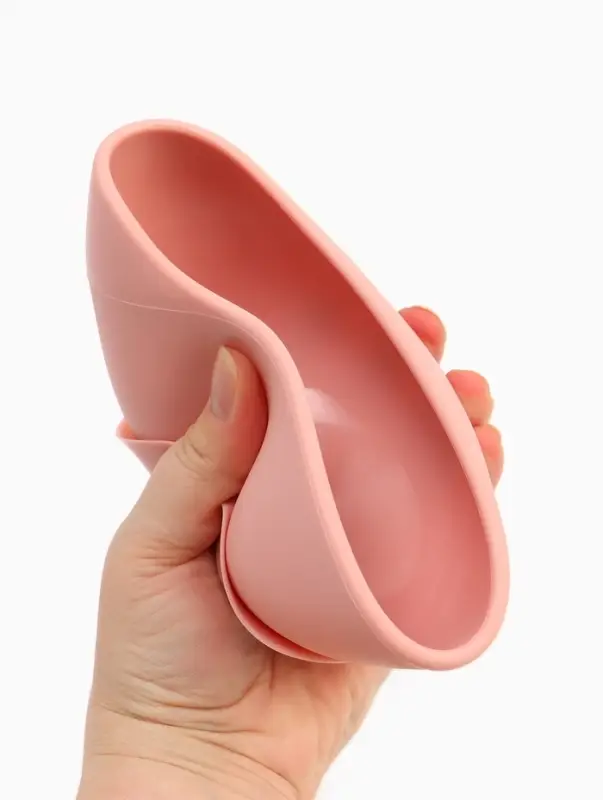 Тарелка детская на присоске и ложка, розовый, Mum&Baby