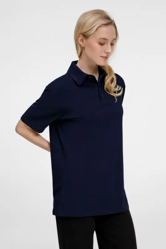 Рубашка поло унисекс Senti, темно-синяя, размер S Рубашка поло унисекс Senti, темно-синяя, размер S