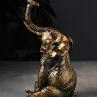 Фигурка полистоун &laquo;Слон с птичкой&raquo;, 28&times;14&times;14 см
