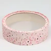 Коробка для макарун, кондитерская упаковка тубус с окном, &laquo;Цветы&raquo; 20&times;20&times;5 см
