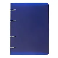 Тетрадь на кольцах Calligrata A5, 80 листов, в клетку, пластиковая обложка, блок офсет, синяя