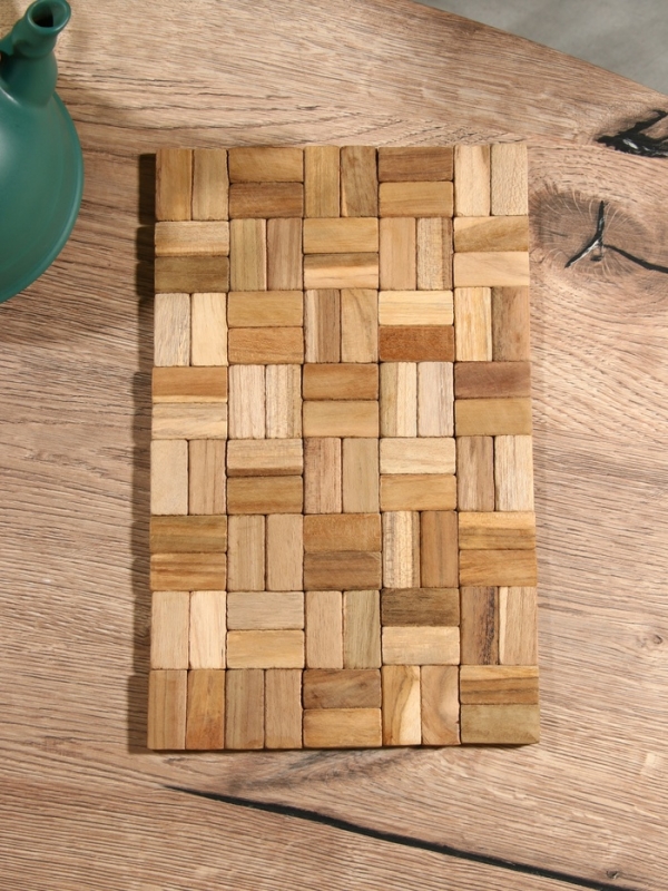 Коврик из тикового дерева, 30х20х0,7 см