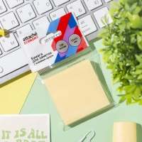 Бумага для заметок с клеевым краем Economy 51x51 мм 100 л пастельный желтый