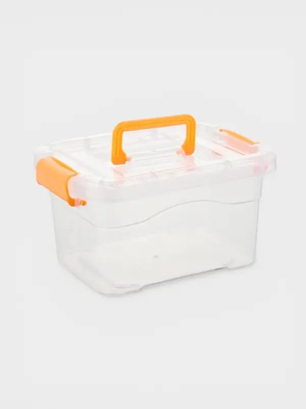 Контейнер для хранения, 20&times;15&times;11 см, крышка с ручкой на защёлке, МИКС