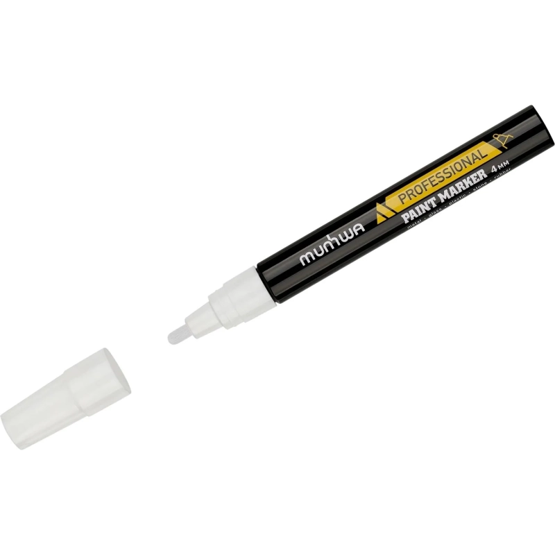 Маркер -краска MunHwa Professional Paint Marker белая, 4мм, нитро-основа