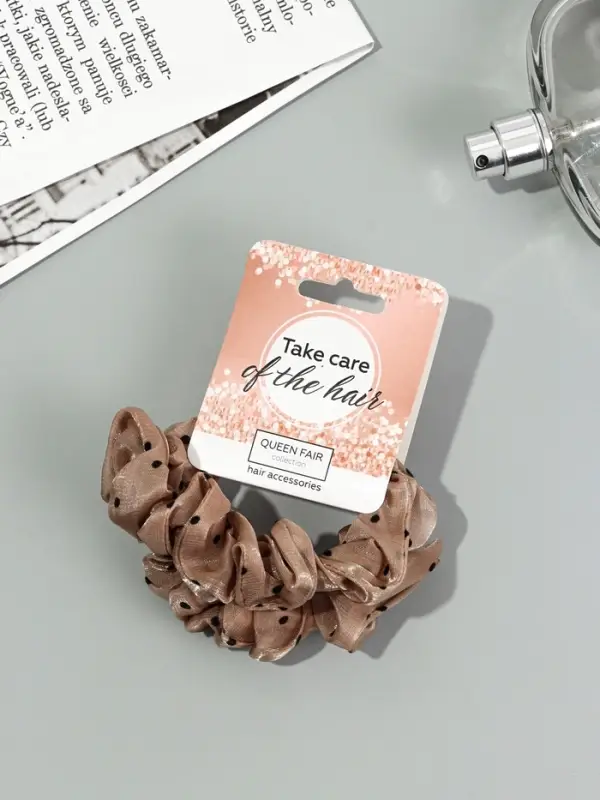 Резинка для волос Резинка для волос "Летиция" (набор 2 шт) 7 см, коричневый