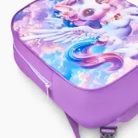 Рюкзак детский 27*10*30, отд на молнии, единорог сиреневый