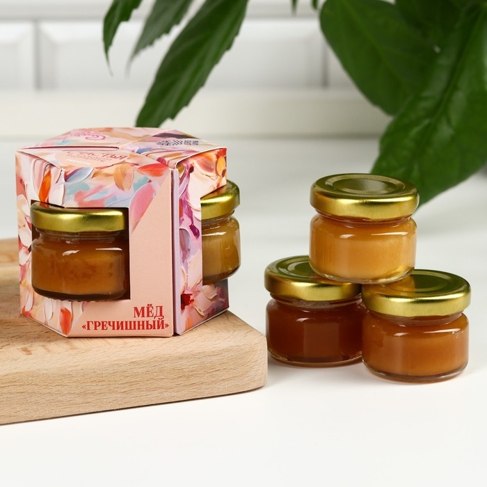 Набор «Счастья в каждом моменте»: мёд гречишный, мёд разнотравье, мёд таёжный, 3 шт. х 30 г. Набор «Счастья в каждом моменте»: мёд гречишный, мёд разнотравье, мёд таёжный, 3 шт. х 30 г.
