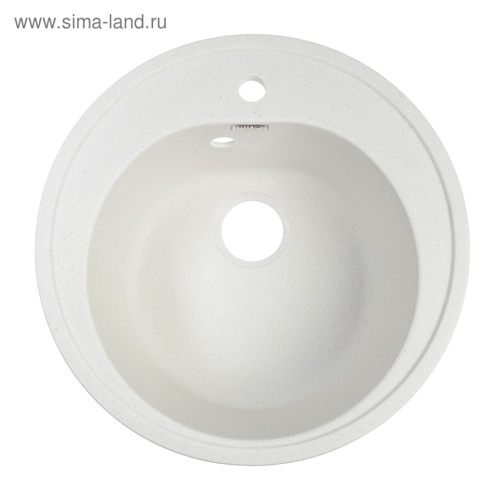 Мойка кухонная из камня ZETT lab. 3/Q7, d=510 мм, глубина 19 см, матовая, цвет хлопок Мойка кухонная из камня ZETT lab. 3/Q7, d=510 мм, глубина 19 см, матовая, цвет хлопок