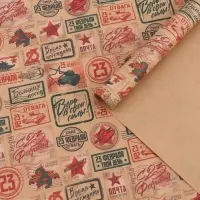 Бумага упаковочная крафт &laquo;Военная почта&raquo;, 50&times;70 см