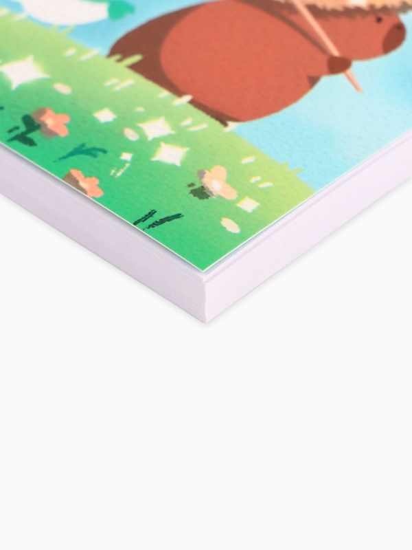 Записная книжка А6, 100 листов, в клетку "Капибара"