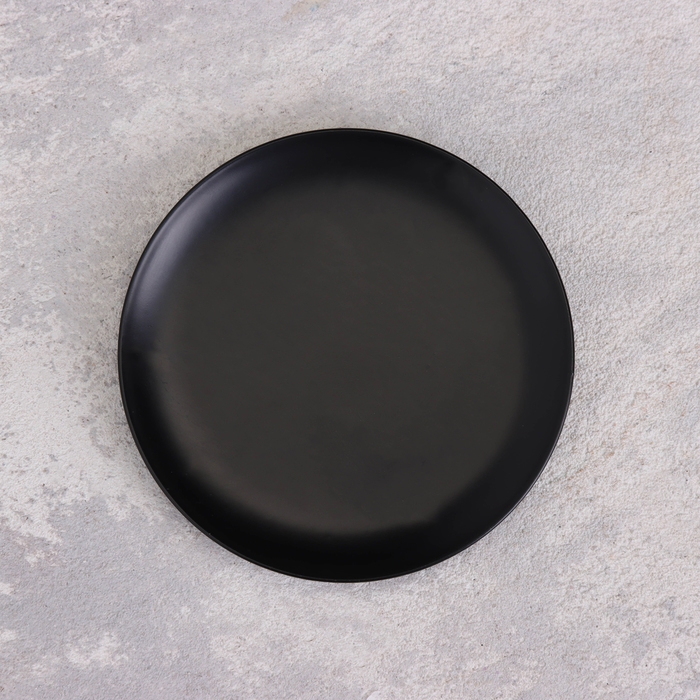 Подсвечник металл  Подсвечник металл "Тарелка", 7,6 см, черный муар