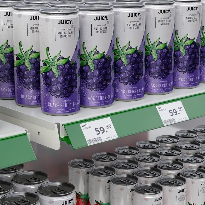 Ценникодержатель полочный двухпозиционный LST, 988 мм, зелёный