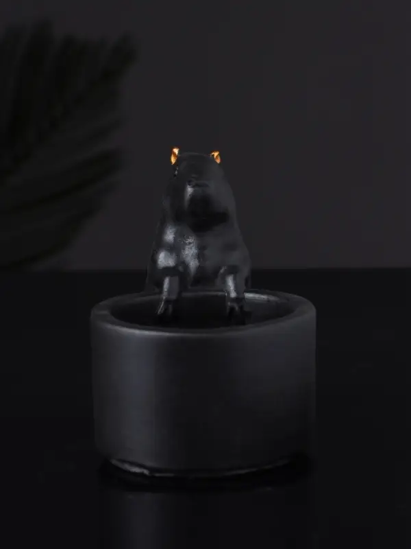 Подсвечник  Подсвечник "Капибара" 6х9 см, чёрный