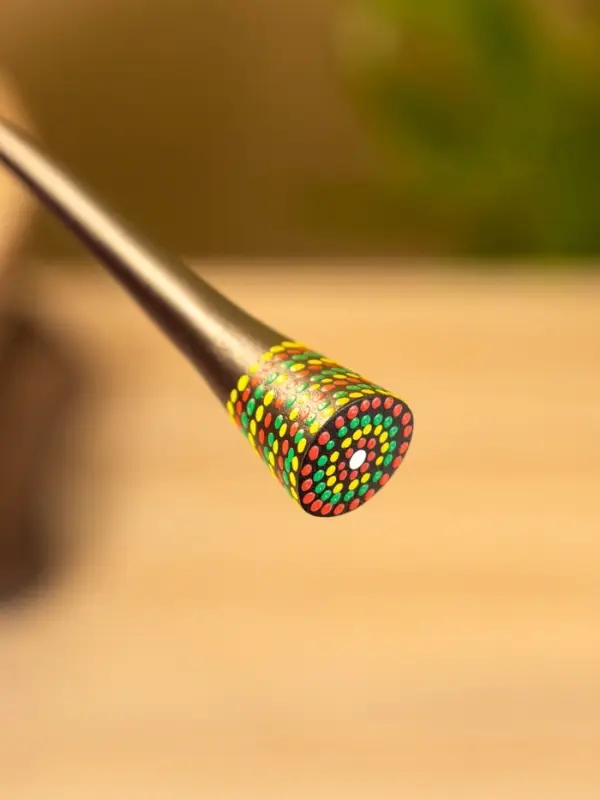 Заколка для волос Заколка для волос "Цветок" дерево Албезия, 17 см, цв. чёрно-фиолетовый