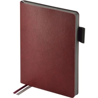 Ежедневник недатированный А5 Boston (бордовый) серый обрез 3-228/03