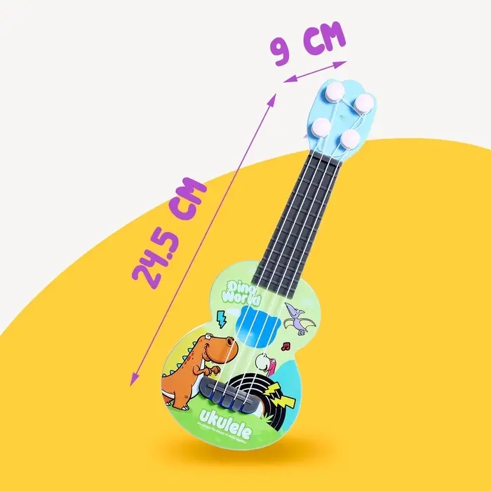 Игрушка музыкальная гитара &laquo;Динозаврик&raquo;, цвета МИКС