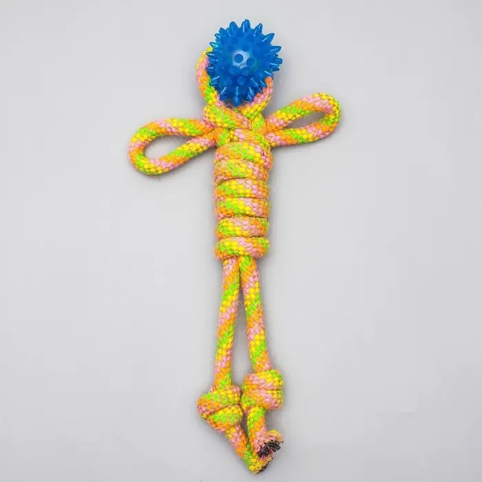 Игрушка канатная &laquo;Человечек&raquo; с мячиком, 75 г, до 24 см, цвет МИКС