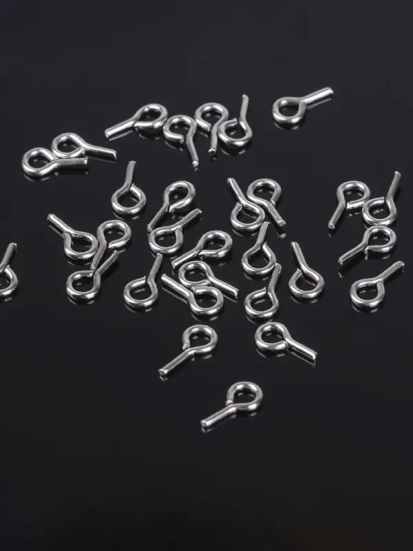 Держатель для кулона клеевой, 7×3 мм (набор 30 шт.), цвет серебро