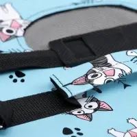 Сумка - переноска каркасная &laquo;Играющие котики&raquo;, размер S, 37.5&times;17&times;22 см, голубая
