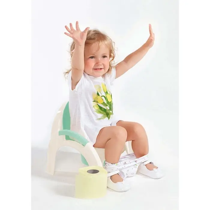 Горшок - стульчик с крышкой, мятный