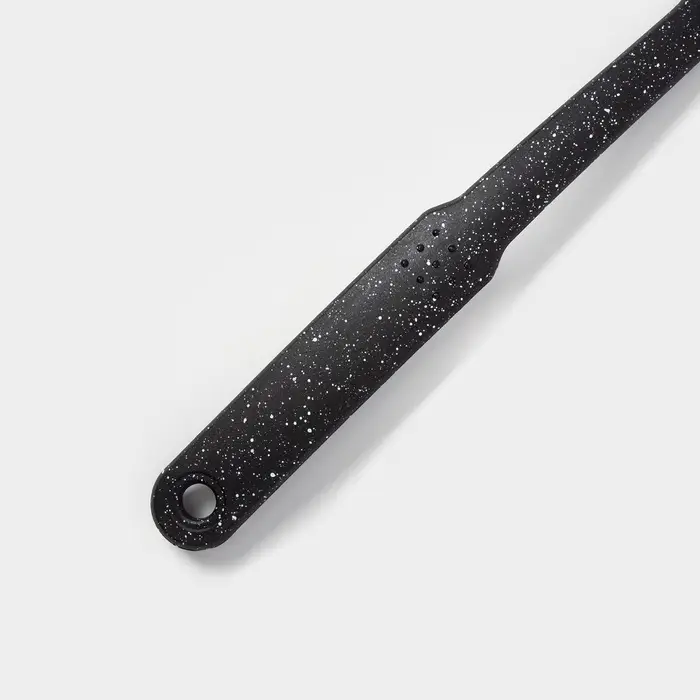 Ложка гарнирная Доляна &laquo;Мрамор&raquo;, 30.5 см, чёрная