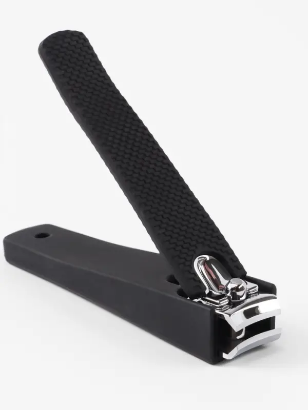 Кусачки книпсер педикюрные, силиконовая ручка, 8.2&times;2 см, чёрные