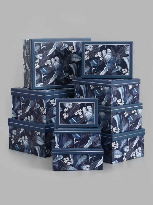 Коробки подарочные, набор 10 в 1, 37.5&times;29&times;17 - 19&times;13&times;7.5 см