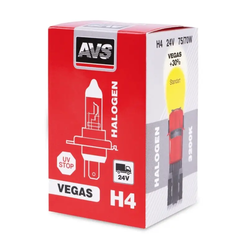 Галогенная лампа AVS Vegas H4.24V.75/70W.1шт.