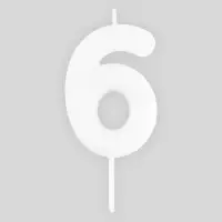 Свеча для торта, цифра «6», светится в темноте, 3,8 х 8 см