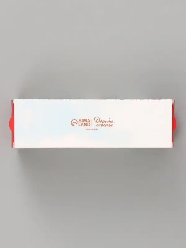 Коробочка для макарун новогодняя &laquo;С Новым годом!&raquo;, 18&times;5.5&times;5.5 см