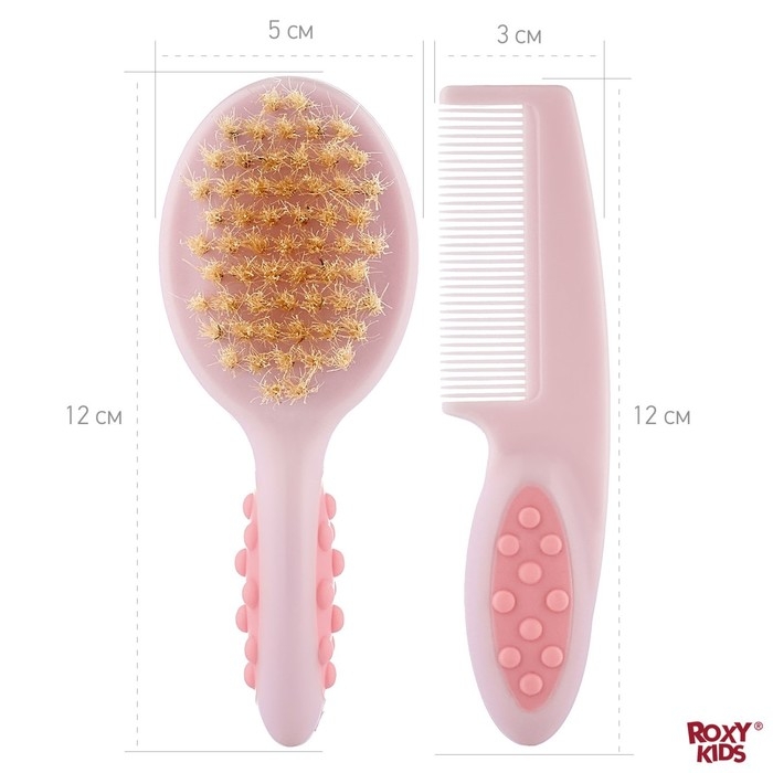 Детская щеточка с расческой, цвет розовый Детская щеточка с расческой, цвет розовый