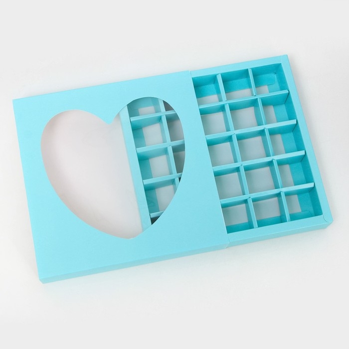 Коробка для конфет 25 шт, 22 х 22 х 3,5 см. Кондитерская упаковка